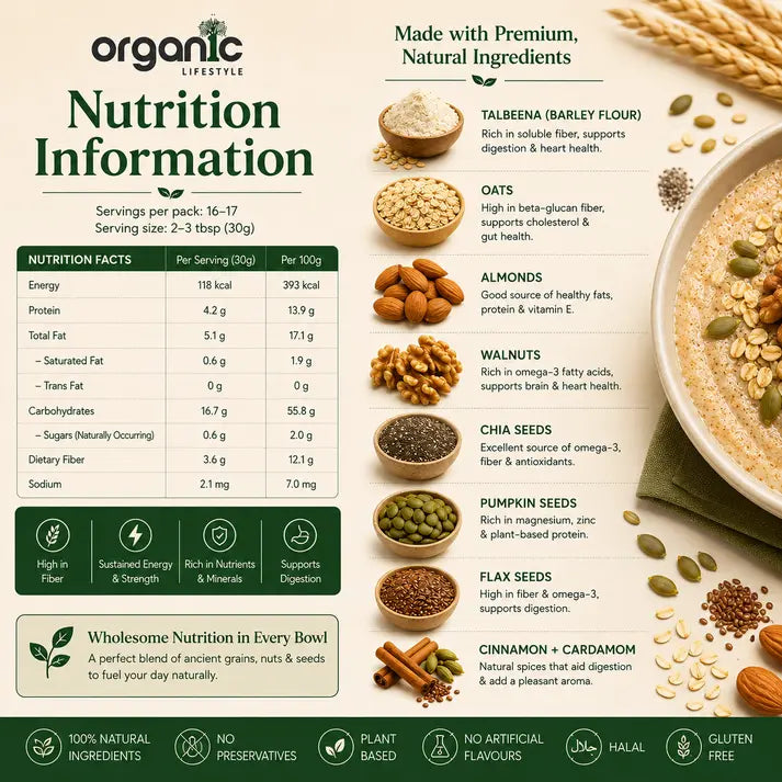 TalbinaIngredients - Organic Lifestyle
